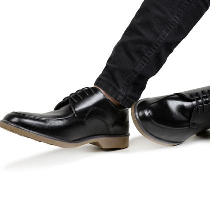 Imagem de Sapato Social Masculino Casual Com Cadarço Sola Marrom (Ref:G45004)