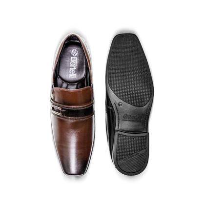 Imagem de Sapato Social Masculino com Metal e Elástico +  Cinto (G70183)