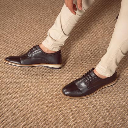 Imagem de Sapato Social Masculino Confortável Derby Lançamento Oferta