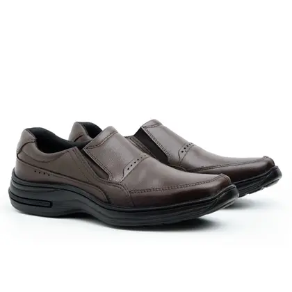 Sapato Social Masculino Couro Confortável Ortopédico Trabalho Dia