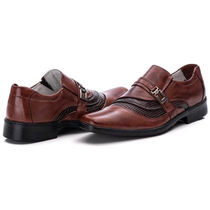 Imagem de Sapato Social Masculino Couro Detalhe Cobra Conforto Estilo