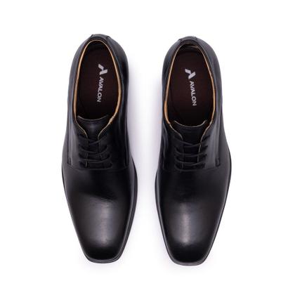 Imagem de Sapato Social Masculino Derby Até 45 Confortável Rick Avalon em Couro Preto
