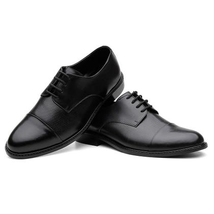 Imagem de Sapato Social Masculino Derby Couro Cadarço Macio