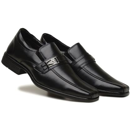 Imagem de Sapato Social Masculino Elástico Conforto Estilo Premium Cor Preto