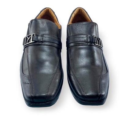 Imagem de Sapato Social Masculino em Couro Cor Café Detalhes nas Laterais do Cabedais Com Elástico - CHACAL