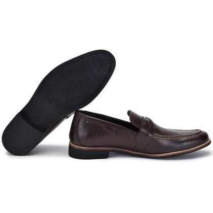 Imagem de Sapato Social Masculino loafer Couro Marrom exclusivo