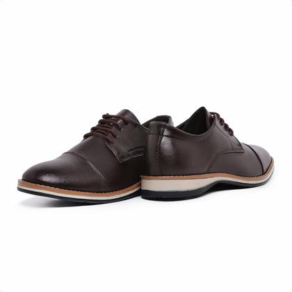 Imagem de Sapato Social Masculino material sintético Confortável Elegante para Trabalho e Festa