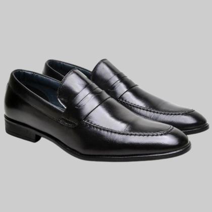 Imagem de Sapato Social Masculino Mocassim Loafer Couro Elegante