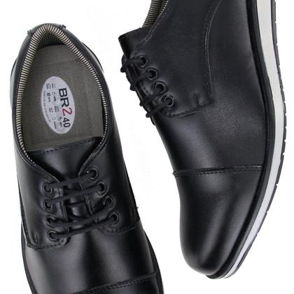 Imagem de Sapato Social Masculino Oxford Cap Toe Italiano Elegante Macio Confortável Trabalho Eventos