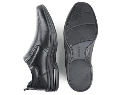 Imagem de Sapato Social Masculino Pipper Em Couro Pelica Preto Airmove Casual Lançamento Conforto Adulto 53106