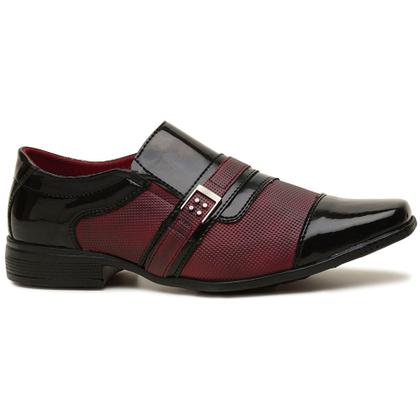 Imagem de sapato social masculino preto com vinho + cinto social