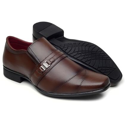 Imagem de Sapato social masculino Sollano kit 2 pares preto e cappuccino tamanho 37 ao 44