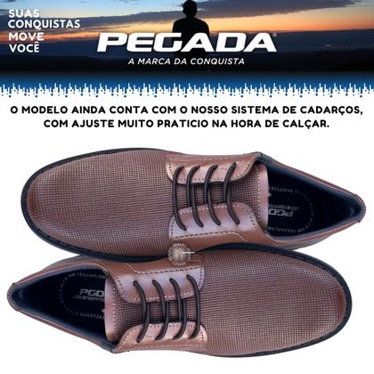 Imagem de Sapato Social Oxford Derby Masculino Pegada PGD Microfibra Leve e Confortável 175101