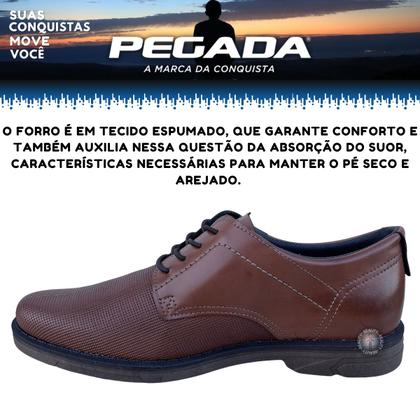 Imagem de Sapato Social Oxford Derby Masculino Pegada PGD Microfibra Leve e Confortável 175101