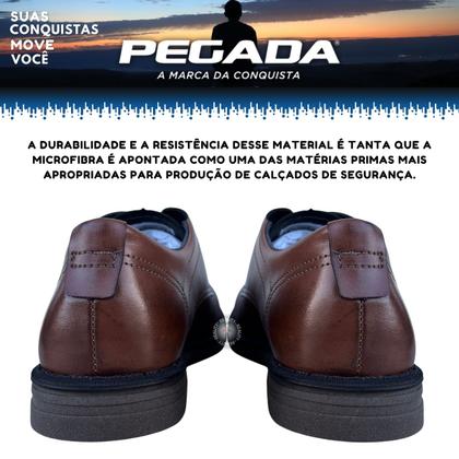 Imagem de Sapato Social Oxford Derby Masculino Pegada PGD Microfibra Leve e Confortável 175101