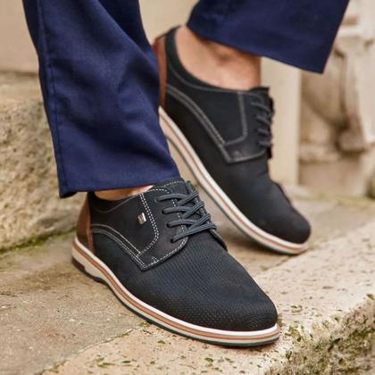 Imagem de Sapato Social Pegada 125113 Masculino Marinho