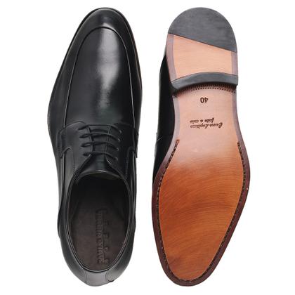 Imagem de Sapato Social Preto em Couro Sapato Derby Social Preto
