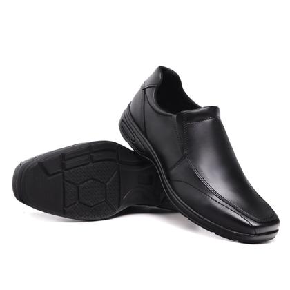 Imagem de Sapato Social Preto Estilo Italiano Esporte Fino Calce Fácil