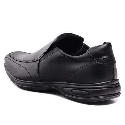 Imagem de Sapato Social Preto Estilo Italiano Esporte Fino Calce Fácil