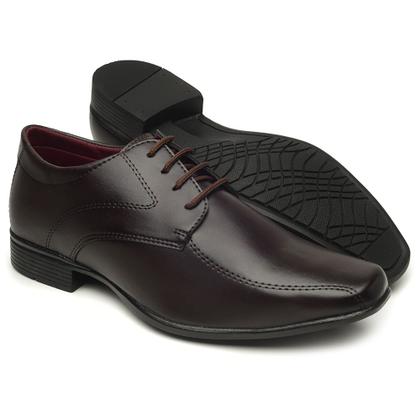 Imagem de Sapato Social Sollano com Cadarço Costuras Sola Borracha Bico Redondo