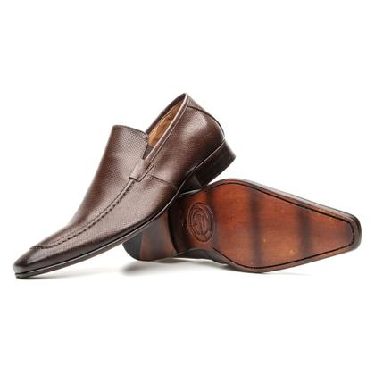 Imagem de Sapato Social Texturizado Yoyo Store Aberto com Sola Borracha e Bico Fino