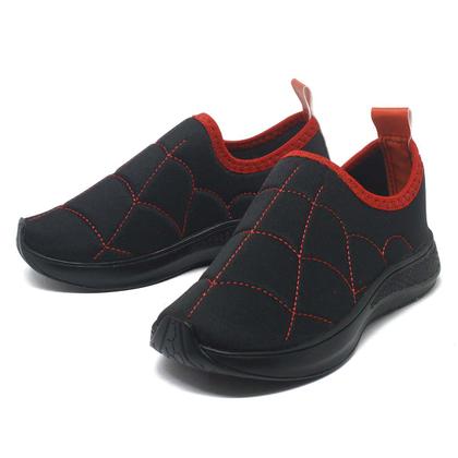 Imagem de Sapato Tenis Infantil Feminino Esporte Casual Escolar Comfort Leve Sola Preta