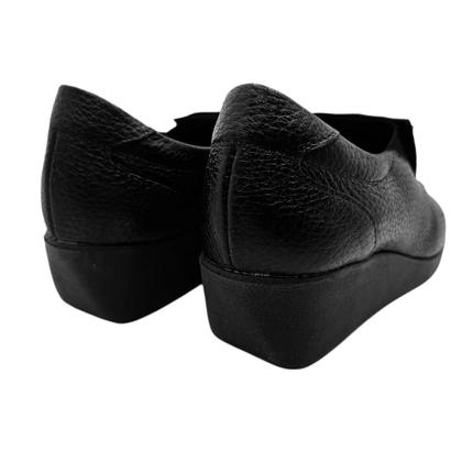 Imagem de Sapato Usaflex Mocassim Anabela em Couro Relax Uniforme