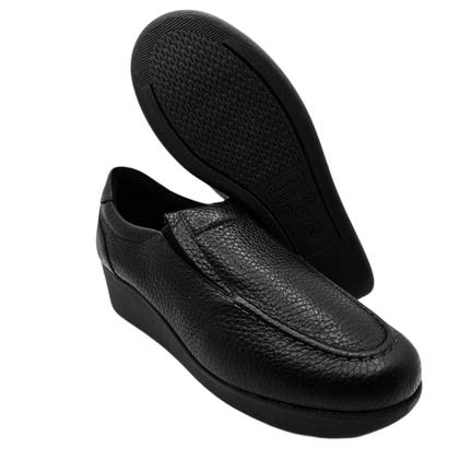 Imagem de Sapato Usaflex Mocassim Anabela em Couro Relax Uniforme