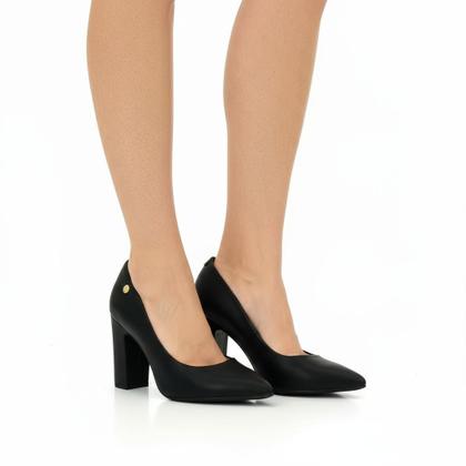 Imagem de Sapato Vizzano 1285.400 Scarpin Salto Grosso Social Bico Fino Feminino