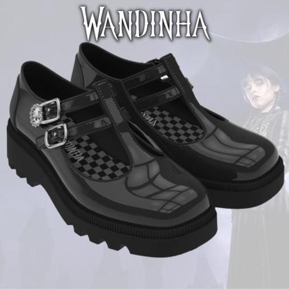 【バラシィ】 Sapato Zaxy Wandinha Tratorado Mocassim Oxford Salto - Grendene