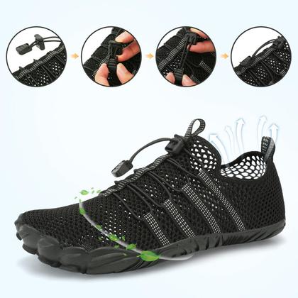 Imagem de Sapatos aquáticos L-RUN Caminhando com os pés descalços para mulheres/homens pretos EU40