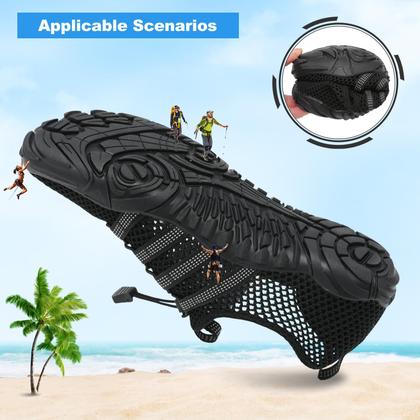 Imagem de Sapatos aquáticos L-RUN Caminhando com os pés descalços para mulheres/homens pretos EU40