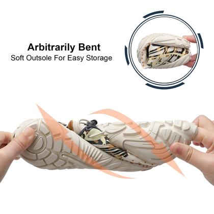 Imagem de Sapatos de caminhada aquática L-RUN para mulheres Barefoot Beige EU37