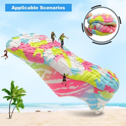 Imagem de Sapatos de caminhada aquática L-RUN para mulheres e homens, com os pés descalços, rosa EU38