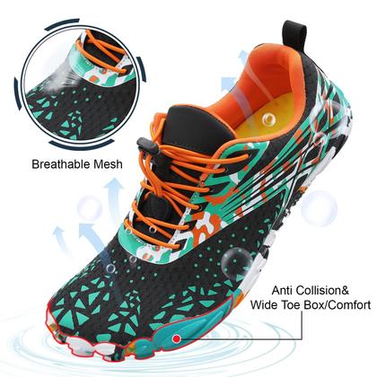 Imagem de Sapatos de praia L-RUN para andar na areia com os pés descalços pretos EU39