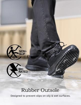 Imagem de Sapatos de Trabalho Masculinos Bruno Marc Antiderrapantes Leves Pretos 11