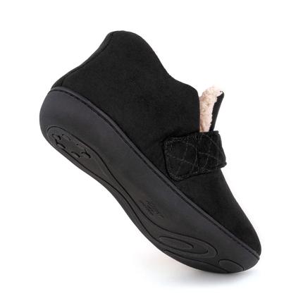 Imagem de Sapatos domésticos Zizor Ivy femininos pretos tamanho 9 com alça ajustável