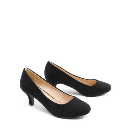 Imagem de Sapatos Femininos DREAM PAIRS Scarpin de Salto Baixo Preto em Camurça 38
