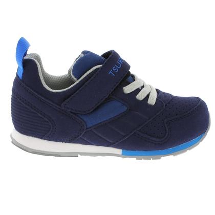 Imagem de Sapatos infantis TSUKIHOSHI Racer com fecho de alça azul/azul - 7 crianças