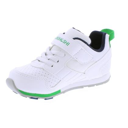 Imagem de Sapatos infantis TSUKIHOSHI RACER com fecho de alça branco/verde 10,5 T
