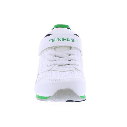 Imagem de Sapatos infantis TSUKIHOSHI RACER com fecho de alça branco/verde 10,5 T