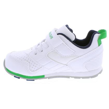 Imagem de Sapatos infantis TSUKIHOSHI RACER com fecho de alça branco/verde 10,5 T