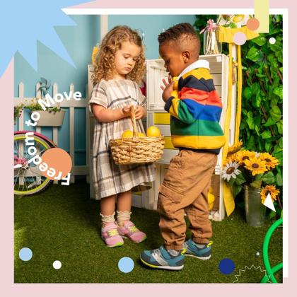 Imagem de Sapatos infantis TSUKIHOSHI Racer com fecho de alça dourado/rosa - 9 crianças