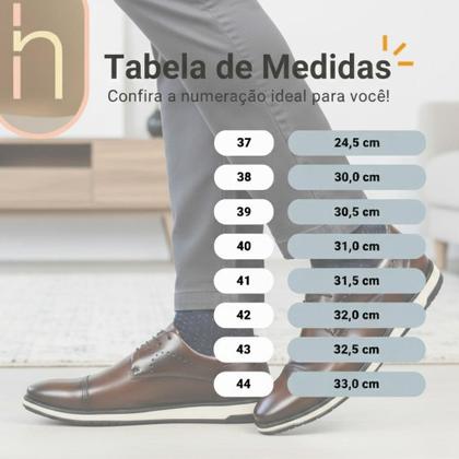 Imagem de Sapatos Masculinos Social Preto Oxford Moderno Couro Marrom Confortável