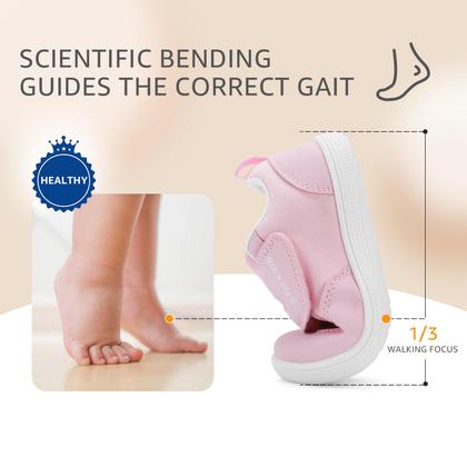 Imagem de Sapatos STQ KIDS Toddler, rosa, bico largo, tênis descalços