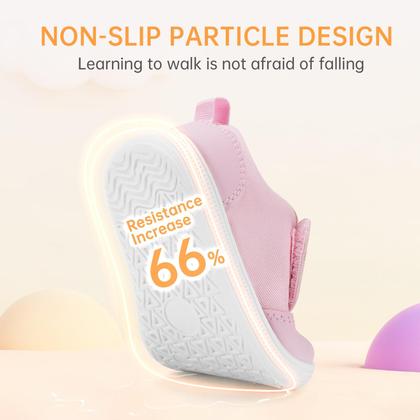 Imagem de Sapatos STQ KIDS Toddler, rosa, bico largo, tênis descalços