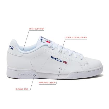 Imagem de Sapatos: tênis masculinos casuais de couro Reebok NPC II