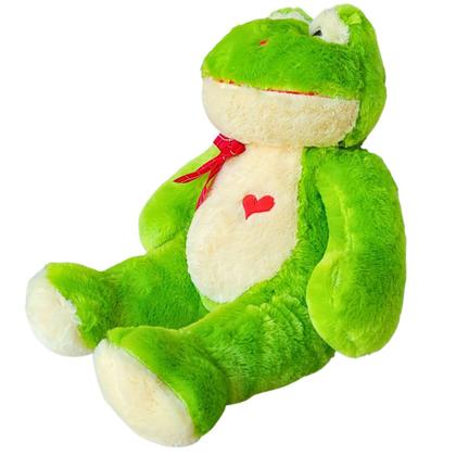 Imagem de Sapo De Pelúcia Grande 44cm Com Laço E Coração Amor Lindo