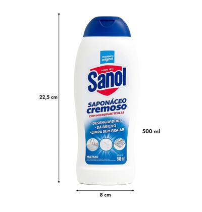 Imagem de Saponáceo Cremoso Sanol 500ml Fragrância Original
