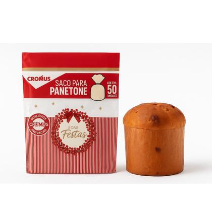 Imagem de Saquinho Para Panetone Boas Festas Berries 500g Cromus 50un